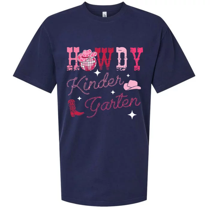 Howdy Kindergarten Teacher Rodeo Country Western Sueded Cloud Jersey T-Shirt