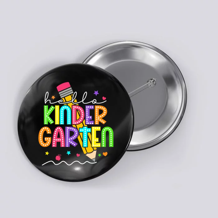 Hello Kindergarten Team Kinder Back To School Teacher Button