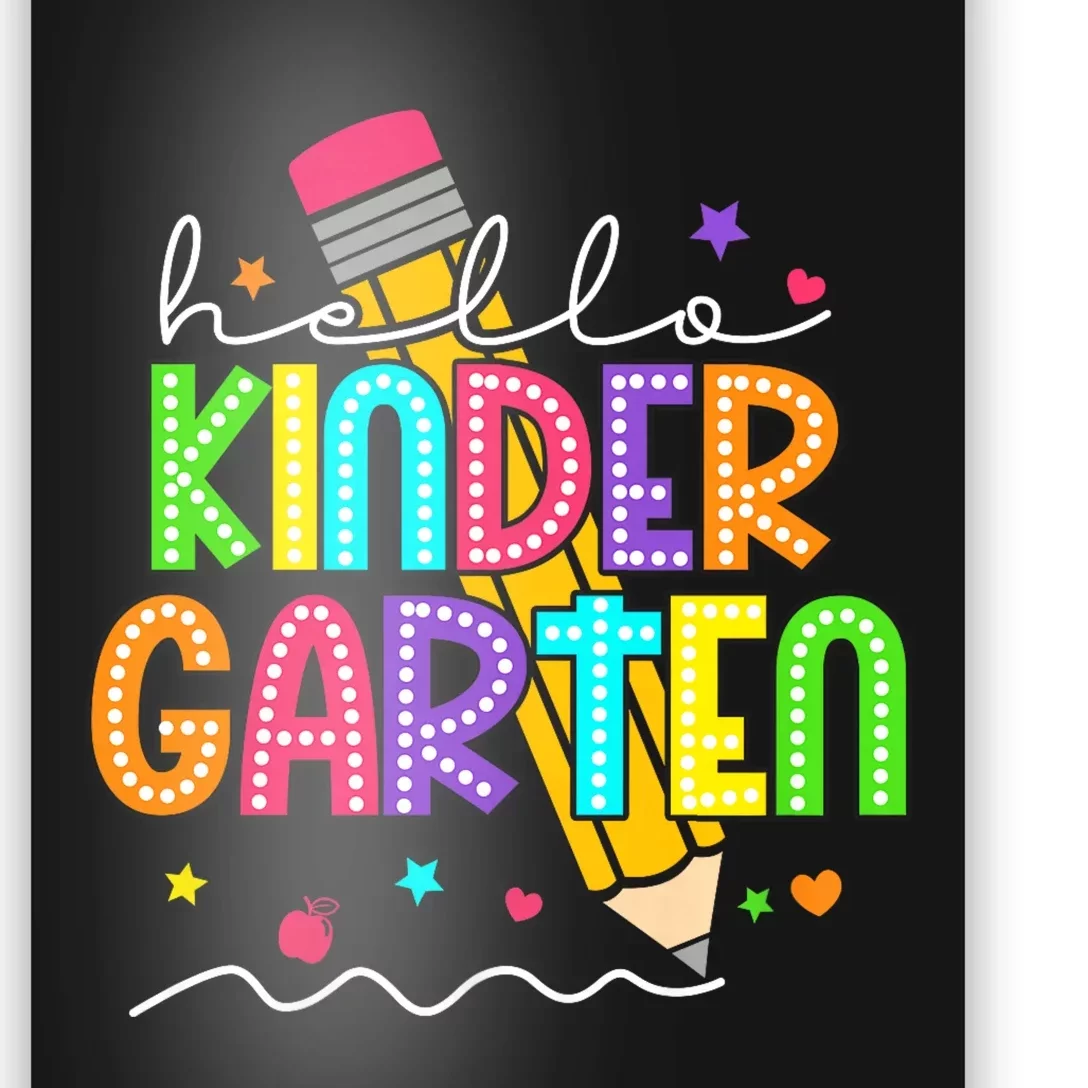 Hello Kindergarten Team Kinder Back To School Teacher Poster