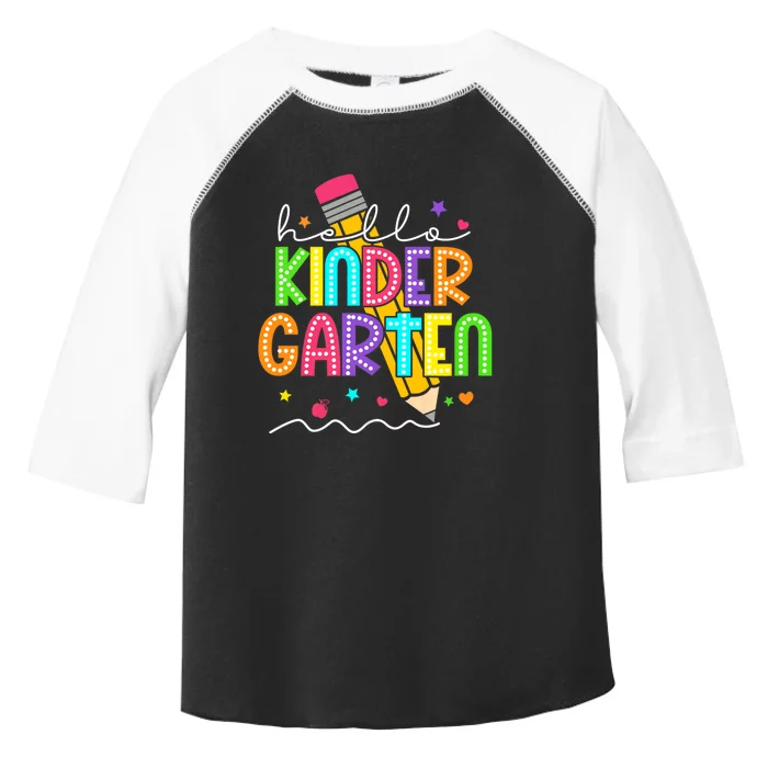 Hello Kindergarten Team Kinder Back To School Teacher Toddler Fine Jersey T-Shirt