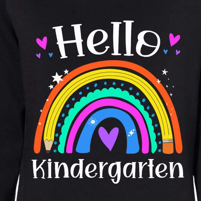 Hello Kindergarten Teacher Rainbow Kinder Back To School Womens California Wash Sweatshirt