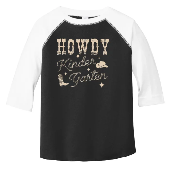 Howdy Kindergarten Teachers Parents Cowgirl Western Toddler Fine Jersey T-Shirt