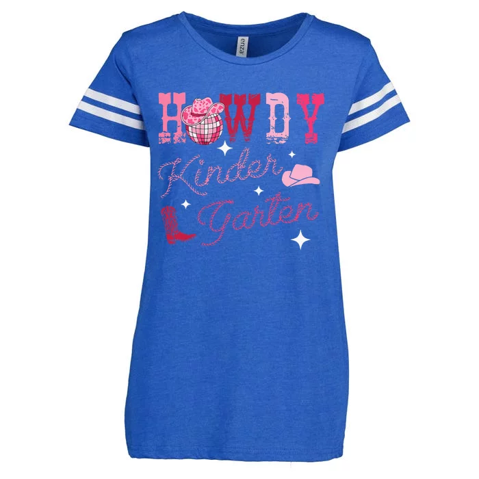 Howdy Kindergarten Teacher Rodeo Country Enza Ladies Jersey Football T-Shirt