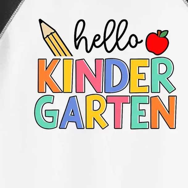 Hello Kindergarten Team Kinder Back To School Teacher Toddler Fine Jersey T-Shirt