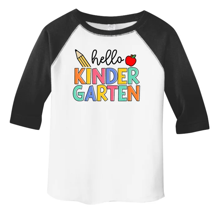 Hello Kindergarten Team Kinder Back To School Teacher Toddler Fine Jersey T-Shirt