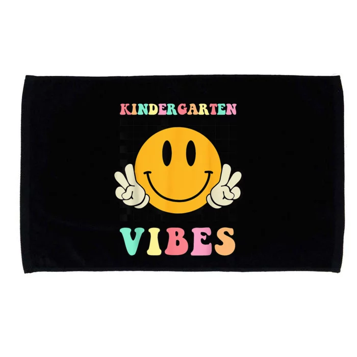 Hippie Kindergarten Vibes Teacher Kid 1st Day Of School Microfiber Hand Towel