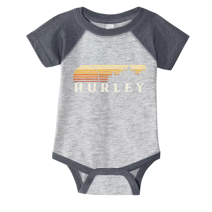 Hurley Ky Vintage Evergreen Sunset Eighties Retro Infant Baby Jersey Bodysuit