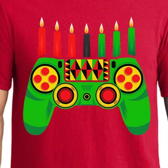 Happy Kwanzaa Video Gamer Kinara Candles African American Pajama Set