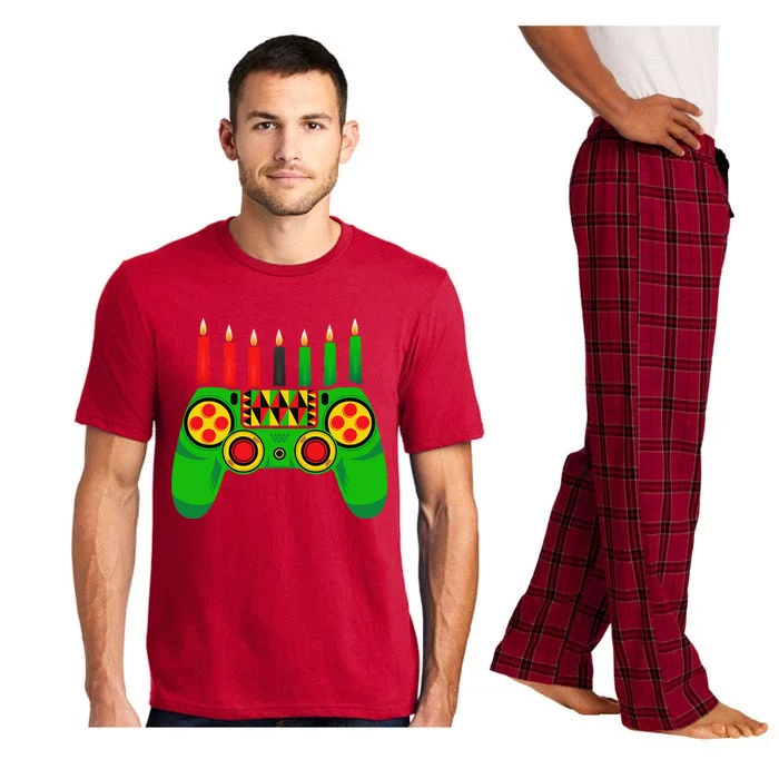 Happy Kwanzaa Video Gamer Kinara Candles African American Pajama Set