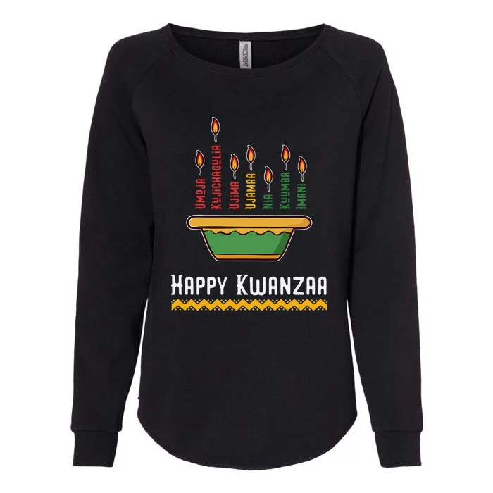 Happy Kwanzaa Kids 7 Principles of Kwanzaa Dec 26 - Jan 1 Womens California Wash Sweatshirt