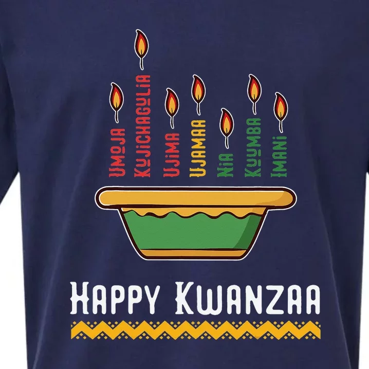 Happy Kwanzaa Kids 7 Principles of Kwanzaa Dec 26 - Jan 1 Sueded Cloud Jersey T-Shirt