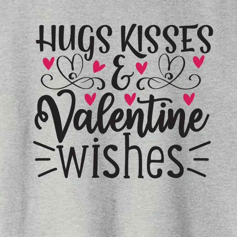 Hugs Kisses Valentine Wishes Women's Crop Top Tee