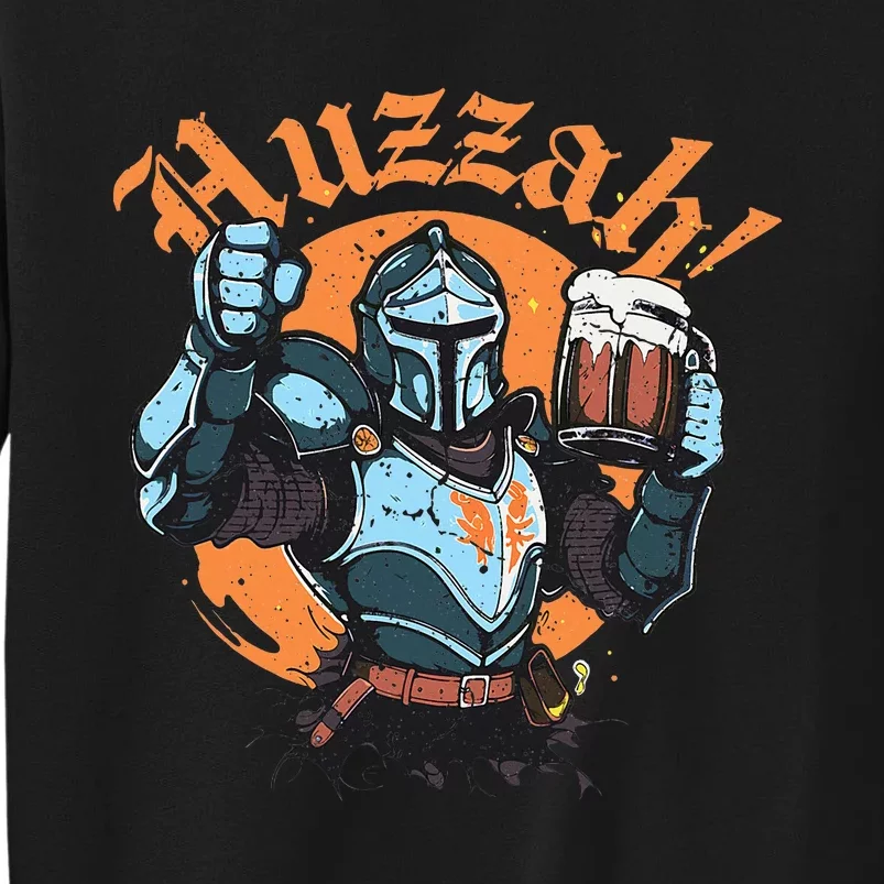 Huzzah Knight With Mead Funny Ren Faire Sweatshirt