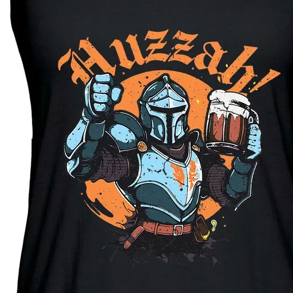 Huzzah Knight With Mead Funny Ren Faire Ladies Essential Flowy Tank