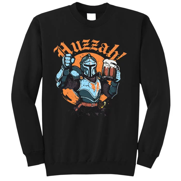 Huzzah Knight With Mead Funny Ren Faire Tall Sweatshirt