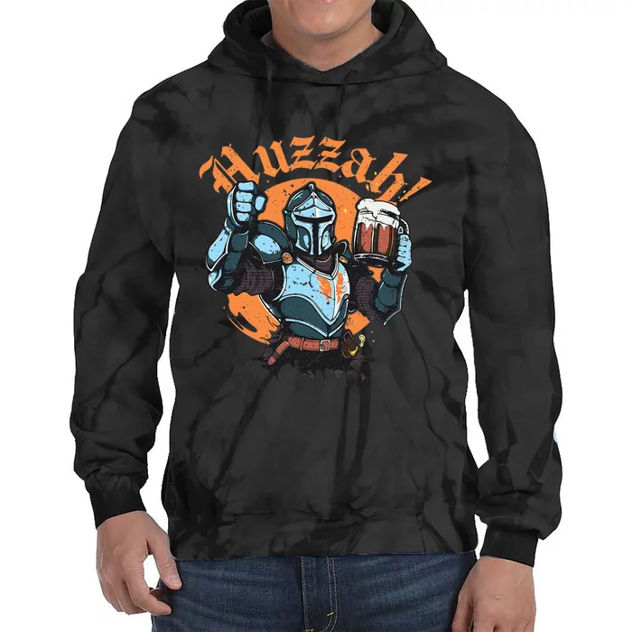 Huzzah Knight With Mead Funny Ren Faire Tie Dye Hoodie