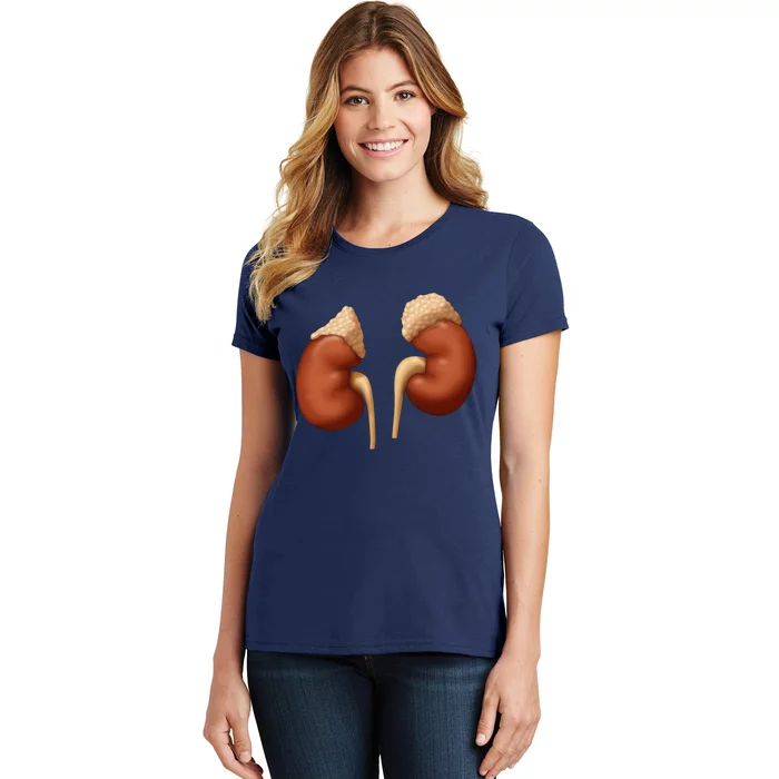 Human Kidneys With Adrenal Glands Medical Illustration Women's T-Shirt