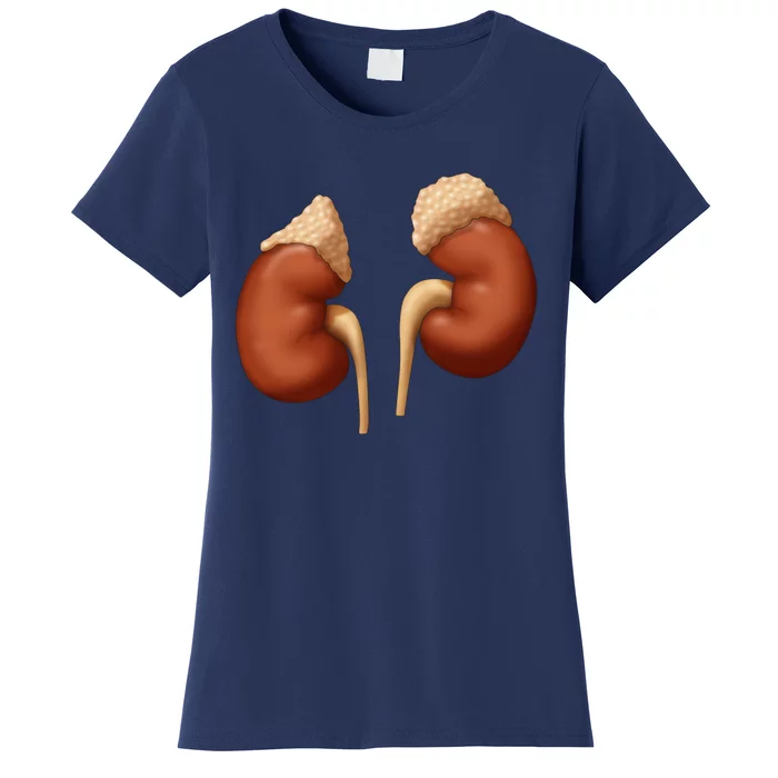 Human Kidneys With Adrenal Glands Medical Illustration Women's T-Shirt