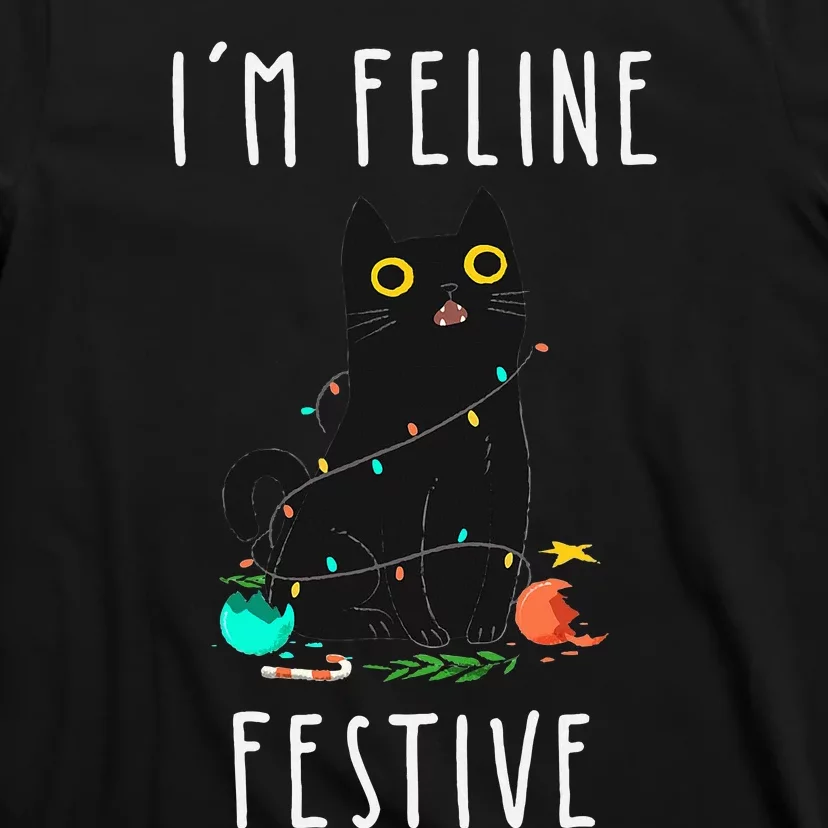 Hilarious Kitty Xmas Celebration T-Shirt