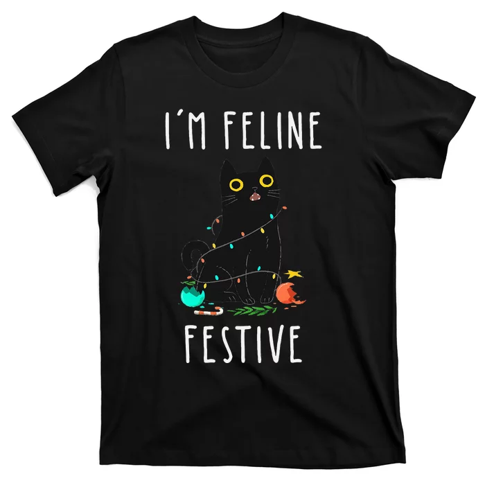 Hilarious Kitty Xmas Celebration T-Shirt