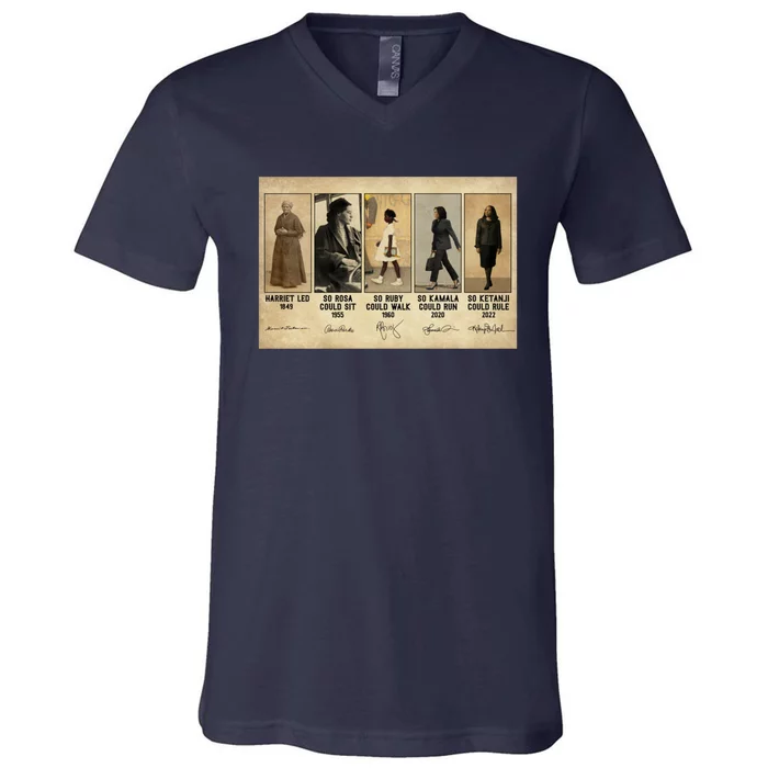 Harriet Led 1849 So Rosa Could Sit 1955 So Ru V-Neck T-Shirt