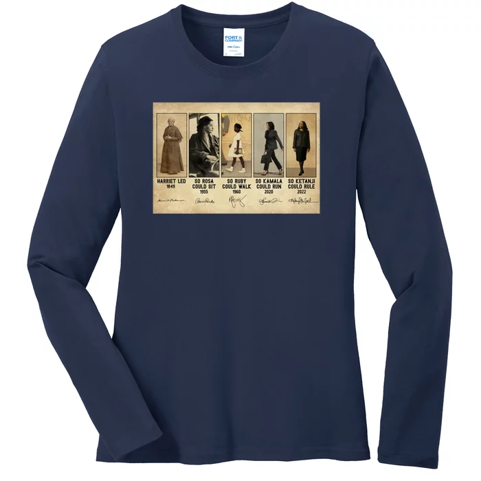 Harriet Led 1849 So Rosa Could Sit 1955 So Ru Ladies Long Sleeve Shirt