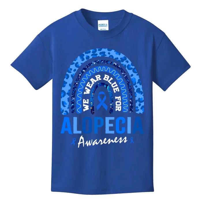 Hair Loss Areata Blue Lopecia Awareness Gift Kids T-Shirt