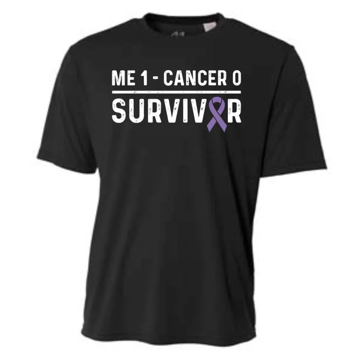 Hodgkin Lymphoma Awareness Purple Ribbon Survivor Remission Meaningful Gift Cooling Performance Crew T-Shirt