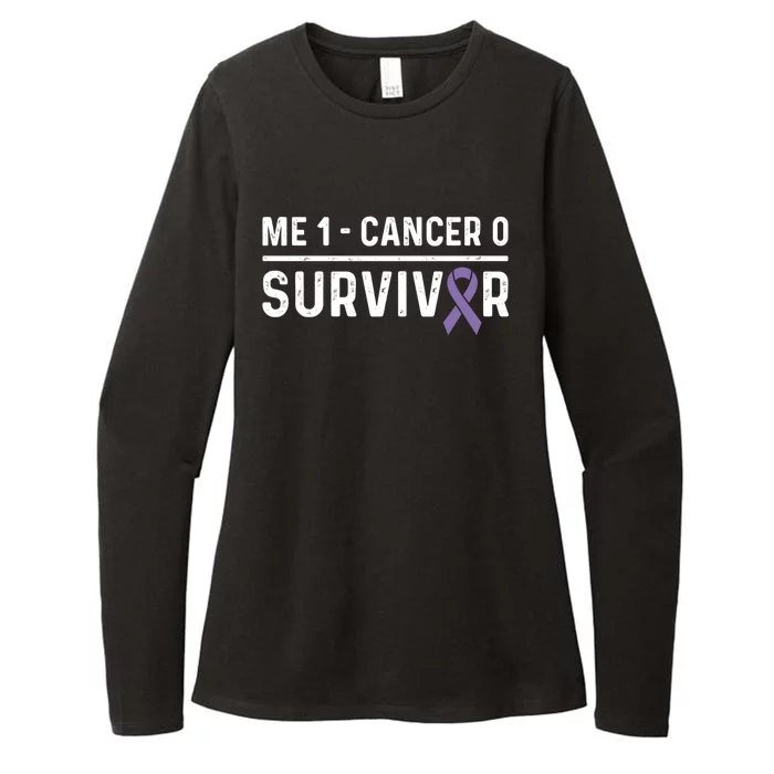 Hodgkin Lymphoma Awareness Purple Ribbon Survivor Remission Meaningful Gift Womens CVC Long Sleeve Shirt