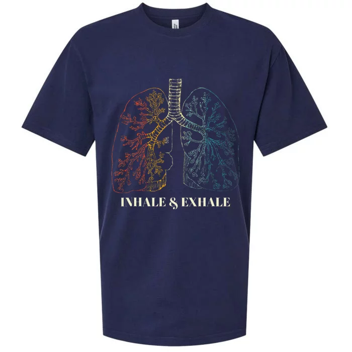 Human Lungs Anatomy Inhale Oxygen And Exhale Carbon Dioxide Sueded Cloud Jersey T-Shirt