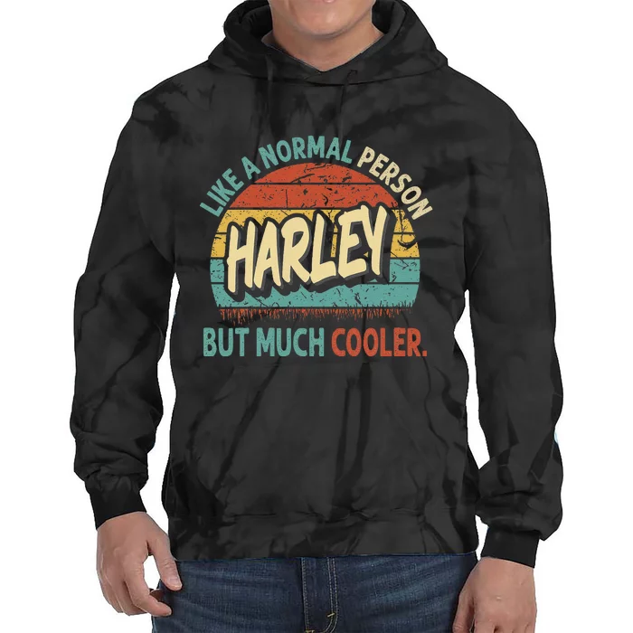 Harley Like A Normal Person But Much Cooler Vintage Tie Dye Hoodie