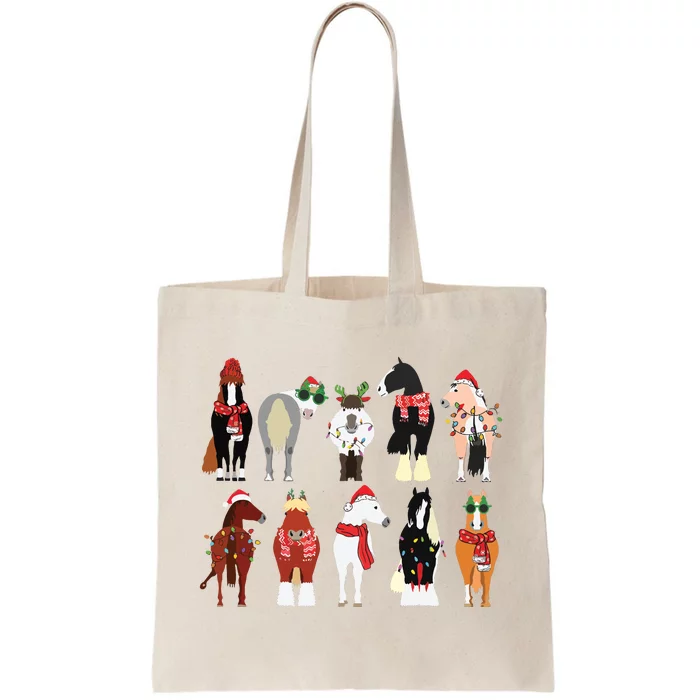 Horse Lover Animal Christmas Farm Animals Funny Tote Bag