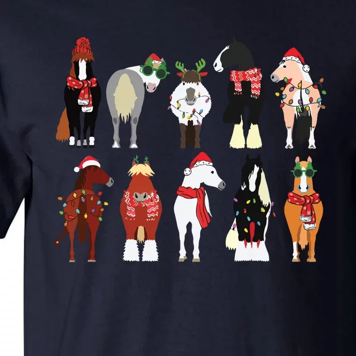 Horse Lover Animal Christmas Farm Animals Funny Tall T-Shirt