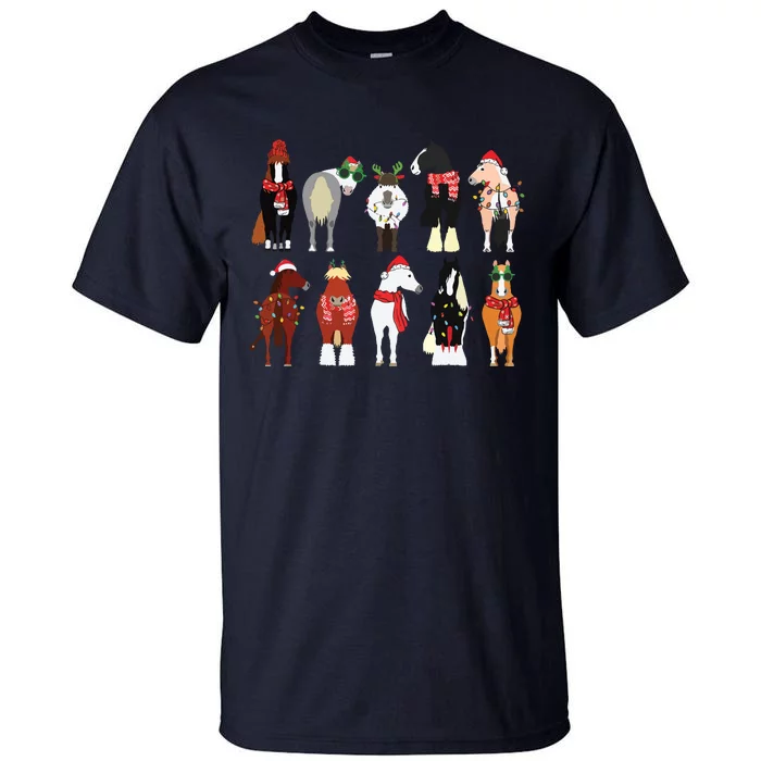 Horse Lover Animal Christmas Farm Animals Funny Tall T-Shirt