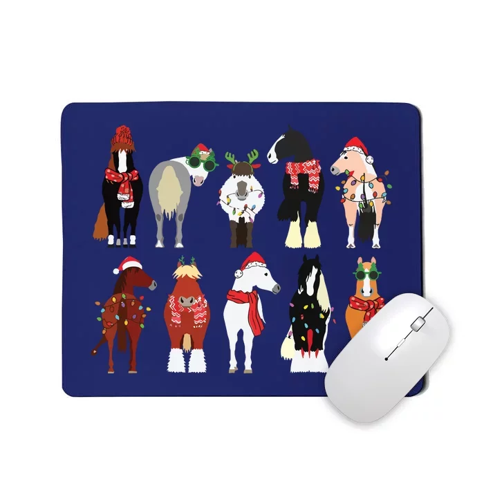 Horse Lover Animal Christmas Farm Animals Funny Mousepad