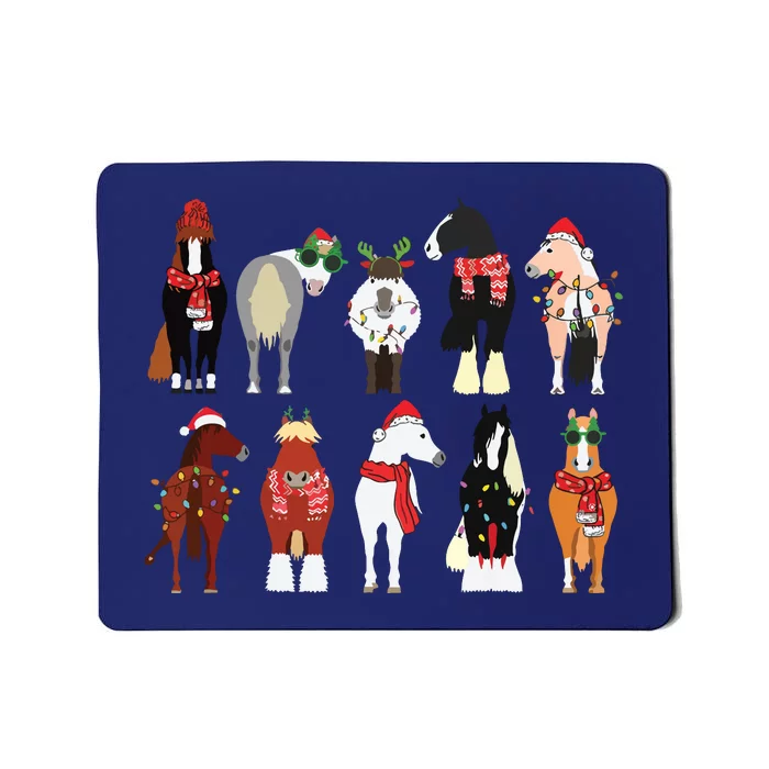 Horse Lover Animal Christmas Farm Animals Funny Mousepad