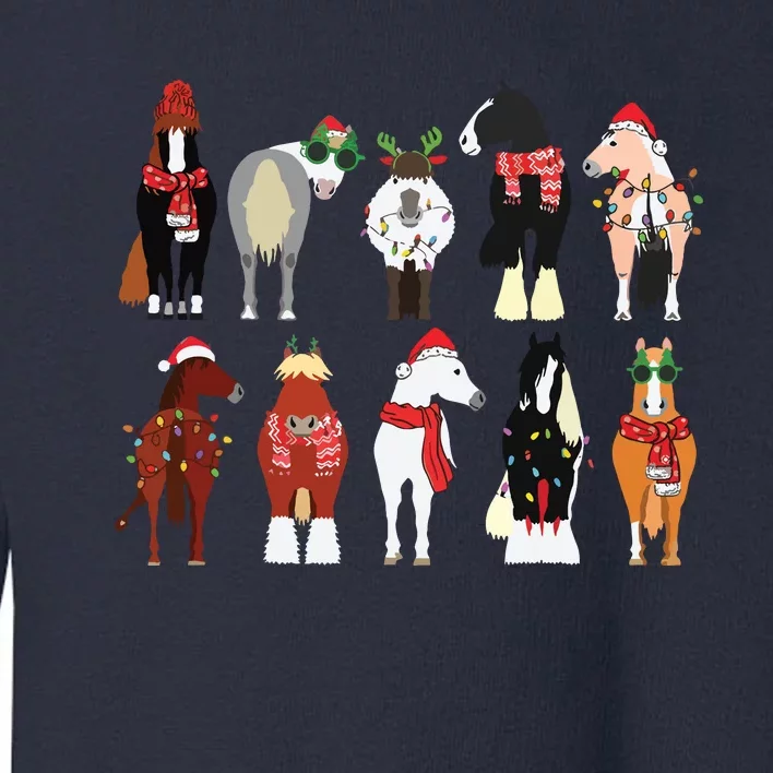 Horse Lover Animal Christmas Farm Animals Funny Toddler Sweatshirt