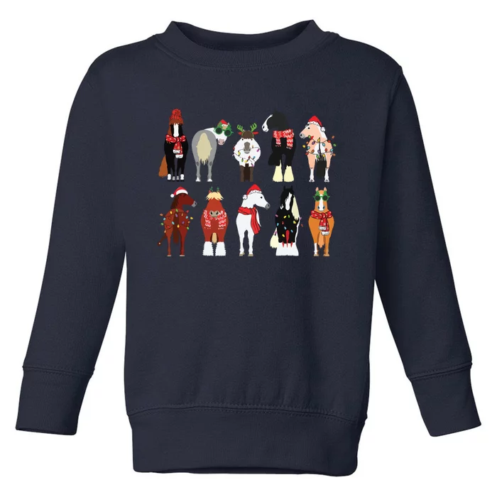 Horse Lover Animal Christmas Farm Animals Funny Toddler Sweatshirt