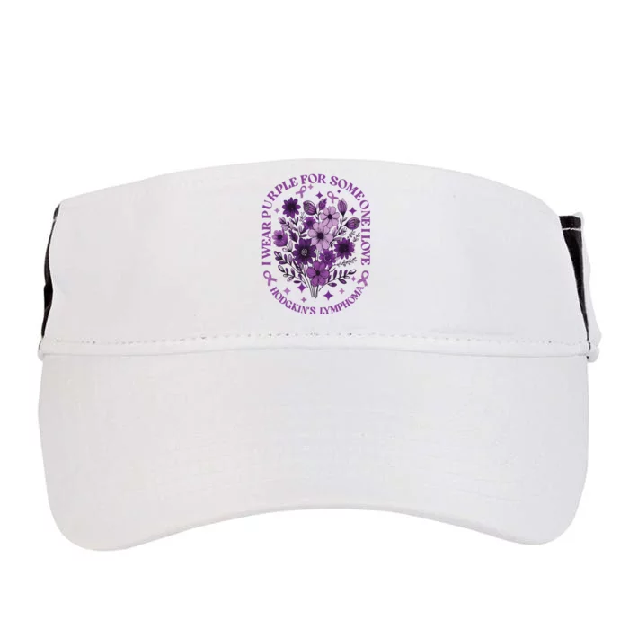 Hodgkin‘S Lymphoma Awareness Wildflower I Wear Purple For Hodgkin‘S Adult Drive Performance Visor