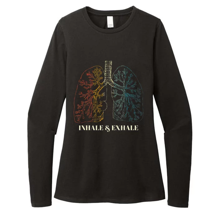 Human Lungs Anatomy Inhale Oxygen And Exhale Carbon Dioxide Womens CVC Long Sleeve Shirt