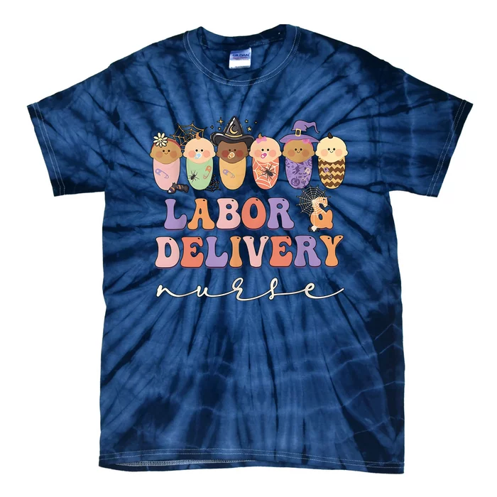 Halloween Labor And Delivery Nurse Party Health Care Tie-Dye T-Shirt