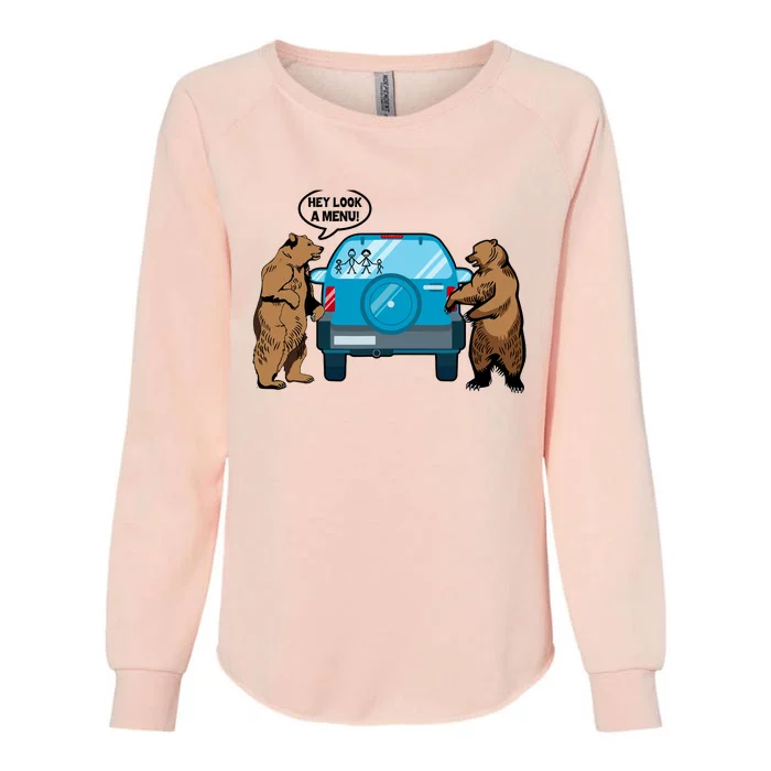 Hey Look Au Funny Camping Camper Hiking Bear Outdoor Womens California Wash Sweatshirt