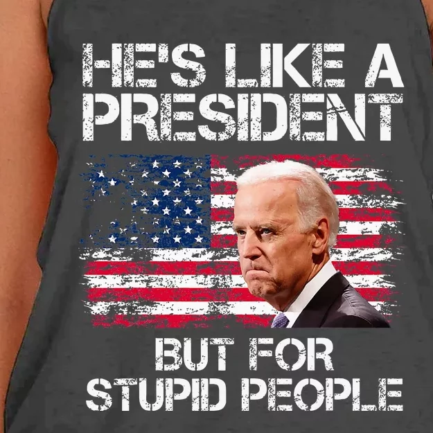 He’S Like A President But For Stupid People Women's Knotted Racerback Tank