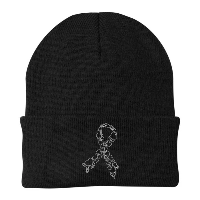 Heart Leukemia Awareness Month We Wear Orange Hope Support Knit Cap Winter Beanie