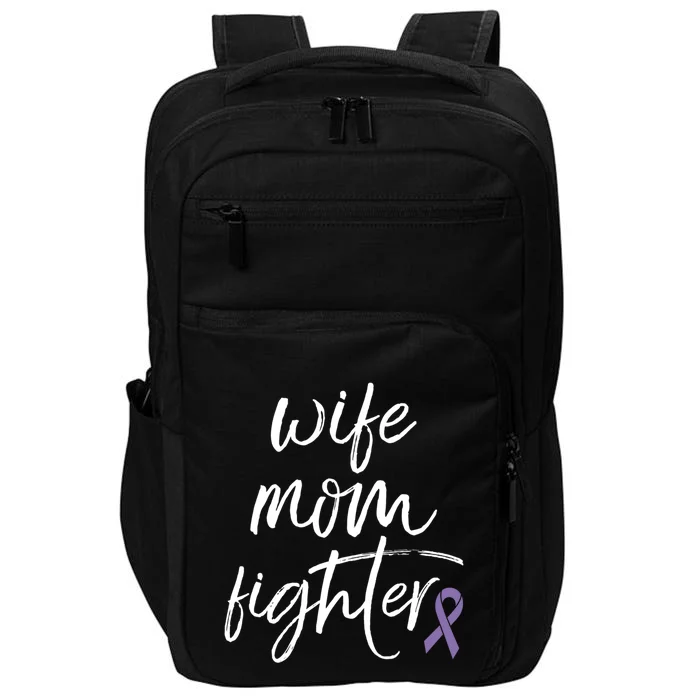 Hodgkin Lymphoma Awareness Purple Ribbon Wife Mom Fighter Gift Impact Tech Backpack