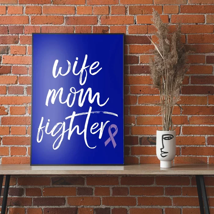 Hodgkin Lymphoma Awareness Purple Ribbon Wife Mom Fighter Gift Poster