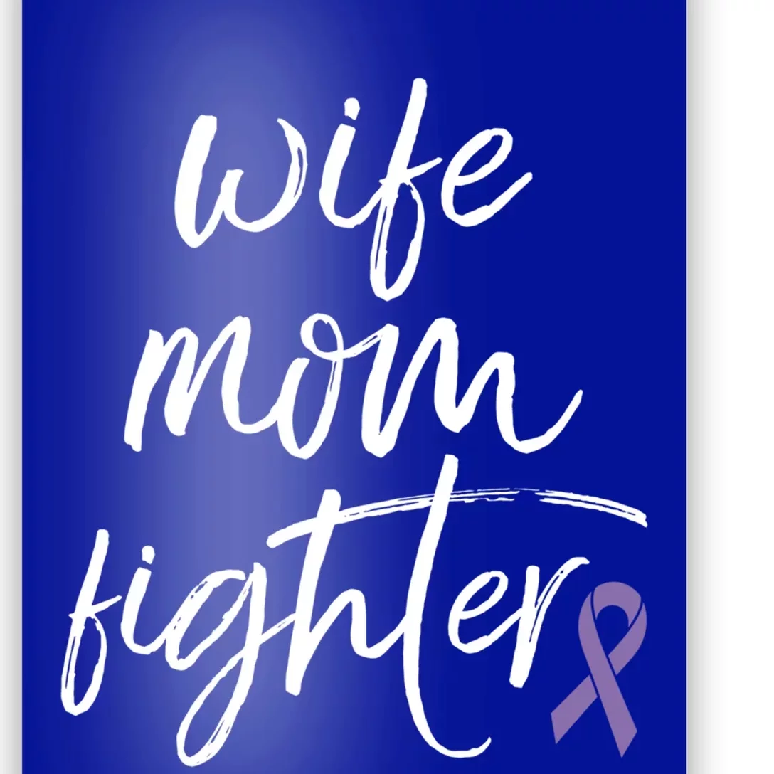 Hodgkin Lymphoma Awareness Purple Ribbon Wife Mom Fighter Gift Poster