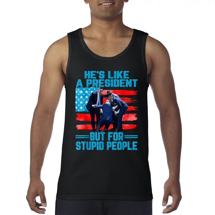 Hes Like A President But For Stupid People Biden Falling Tank Top