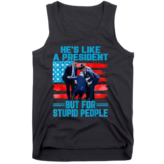 Hes Like A President But For Stupid People Biden Falling Tank Top