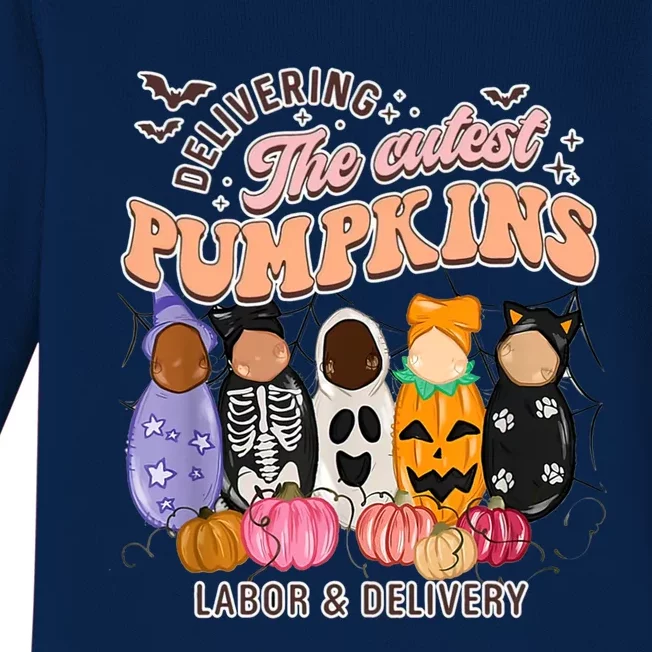 Halloween Labor And Delivery Nurse Halloween L And D Nurse Great Gift Baby Long Sleeve Bodysuit